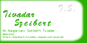 tivadar szeibert business card